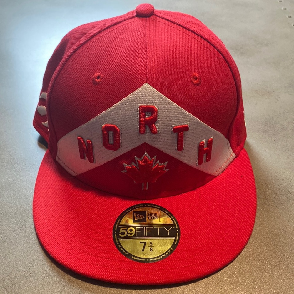 NBA Toronto Raptors “NORTH” Flatbill Hat. 7 5/8. 59Fifty
